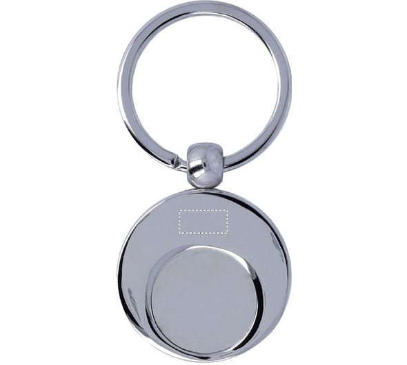 Metal key ring with token